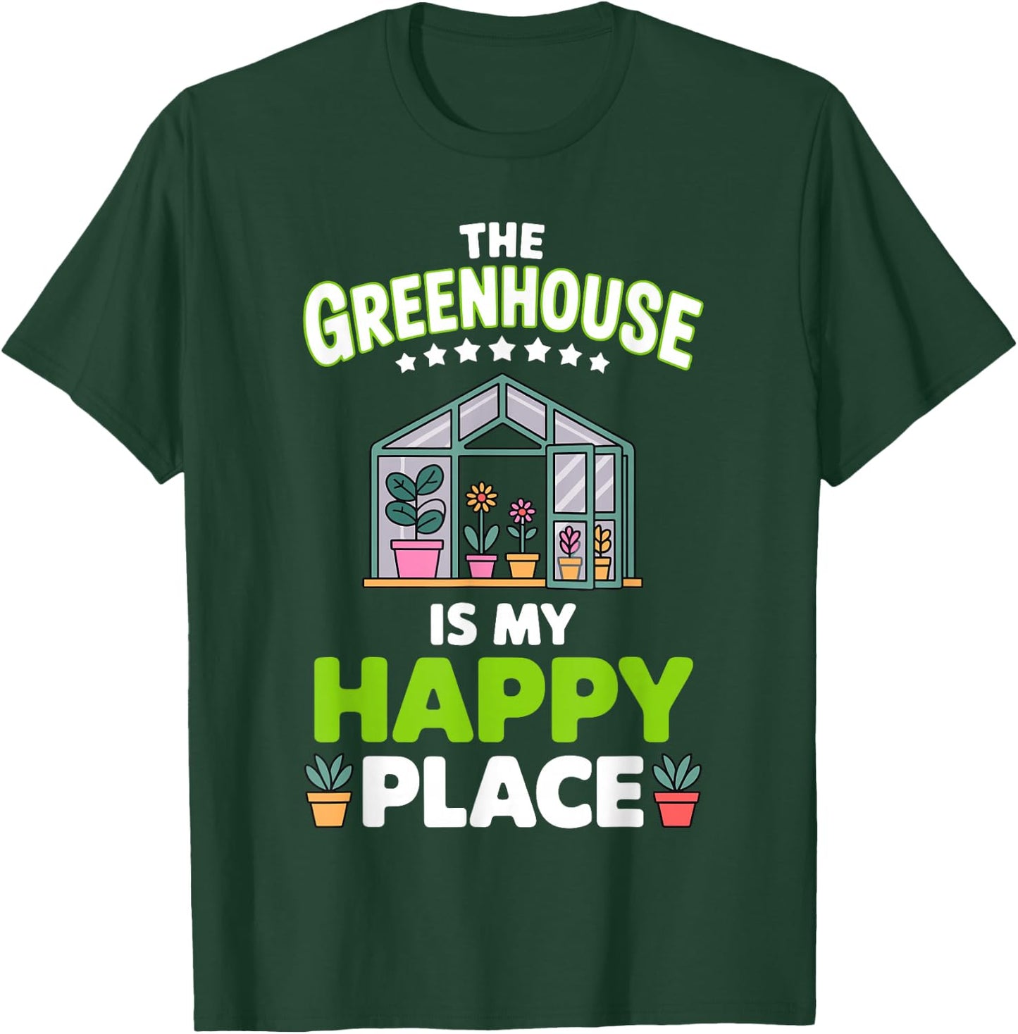 Cute Greenhouse Art Women Gardening Greenhouse Owner T-Shirt - T-Shirt | Forest