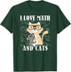 Math Kitty Cat I Love Math And Cats Mathematics Math Women Kids T-Shirt - T-Shirt | Forest