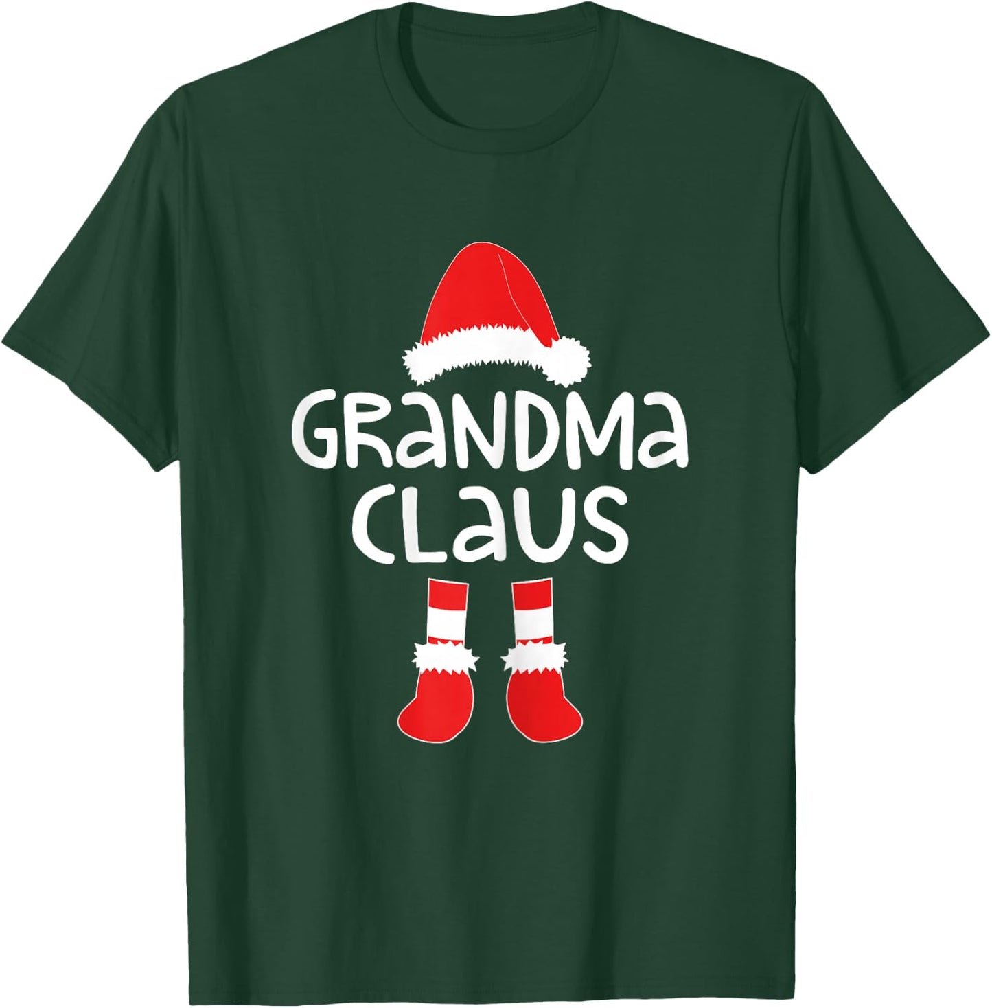 Grandma Claus Shirt Women Matching Grandma Christmas T-Shirt - T-Shirt | Forest