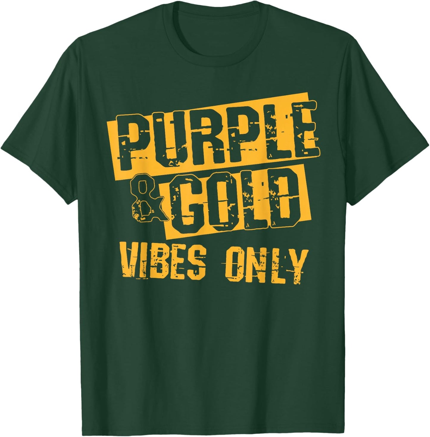 Purple & Gold Game Day Group Shirt for High School Football T-Shirt - T-Shirt | Forest