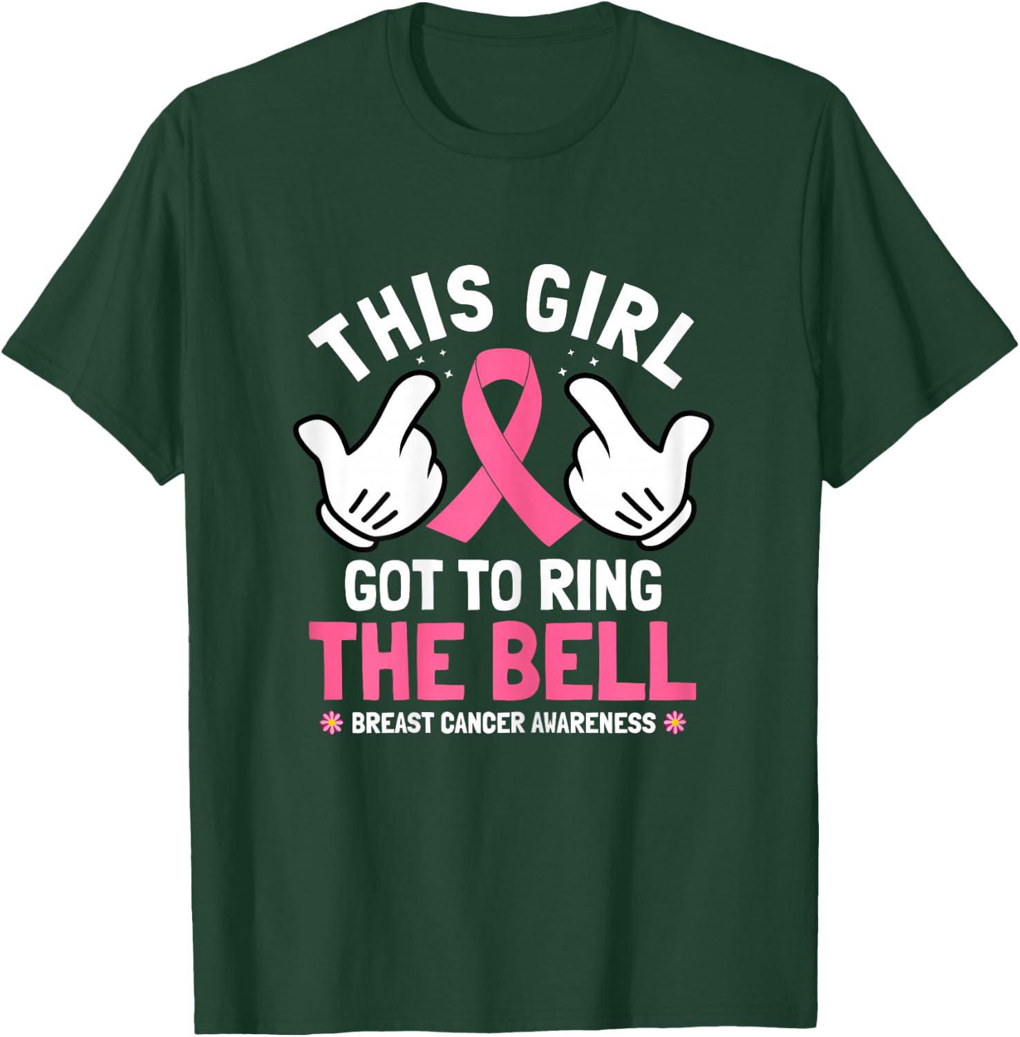 This Girl Got To Ring The Bell Breast Cancer Awareness T-Shirt - T-Shirt | Forest