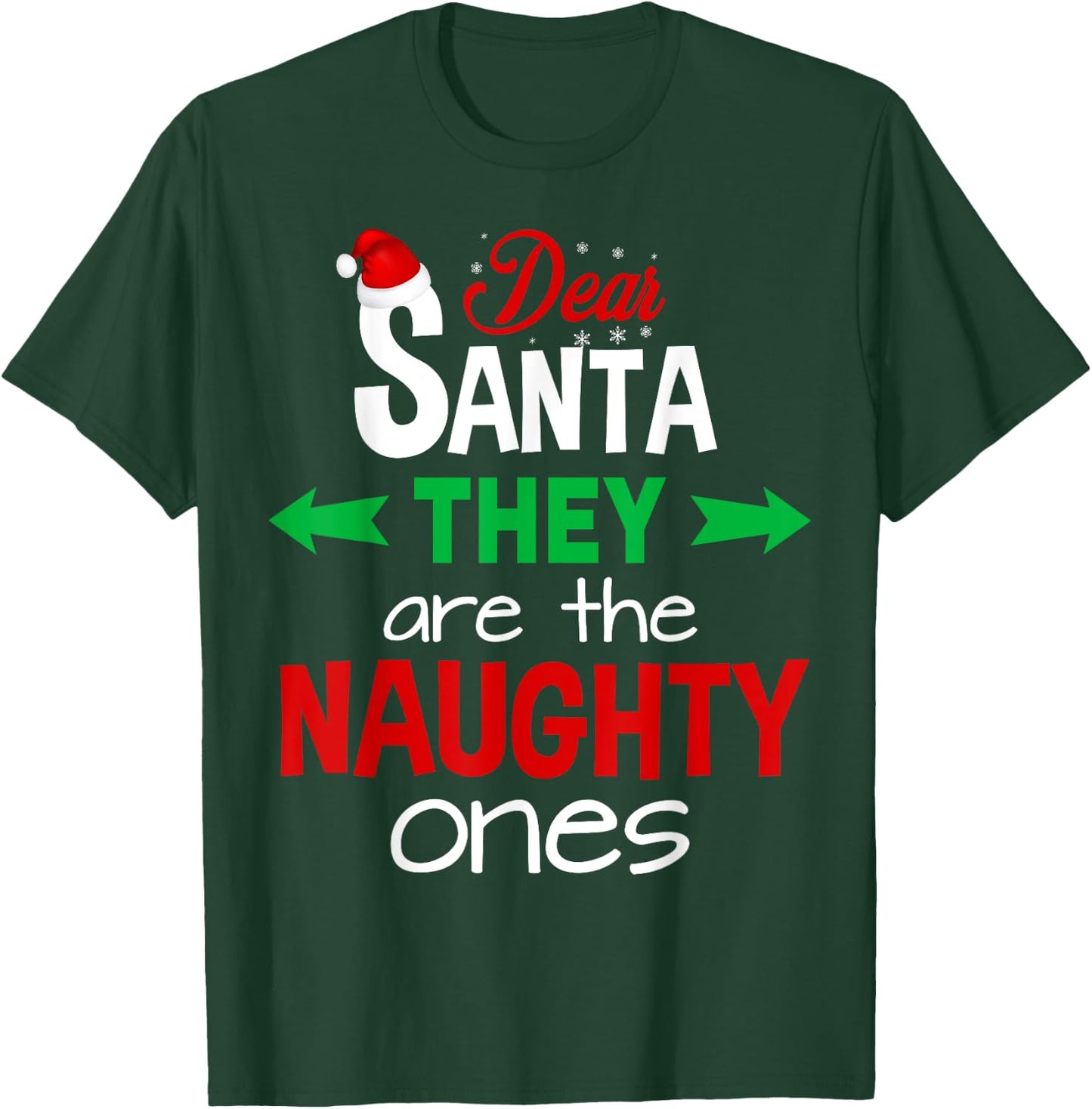 Christmas Pajama Shirt Kids Dear Santa They Are Naughty Ones T-Shirt - T-Shirt | Forest