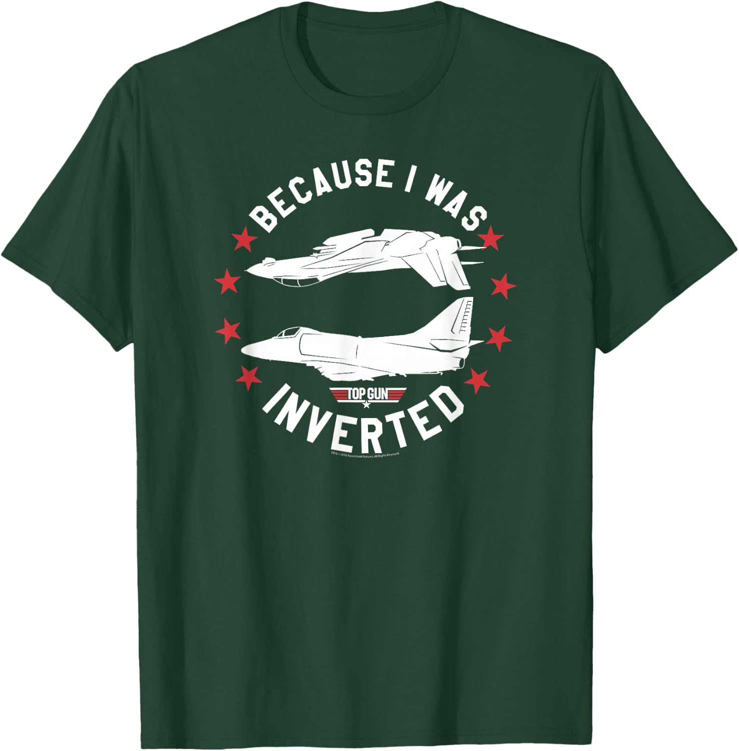 Top Gun Inverted Fighter Pilot Action Movie T-Shirt - T-Shirt | Forest