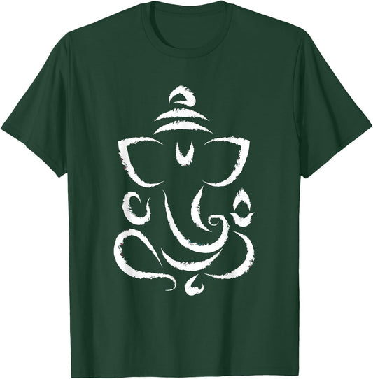 Yoga Hindu Indian Meditation Deepavali Diwali Rangoli Ganesh T-Shirt - T-Shirt | Forest