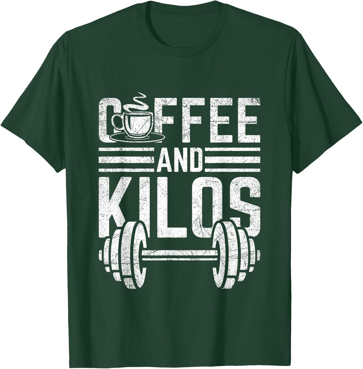 Coffee And Kilos Shirt Weightlifting Gift T-Shirt - T-Shirt | Forest