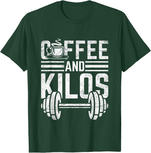 Coffee And Kilos Shirt Weightlifting Gift T-Shirt - T-Shirt | Forest
