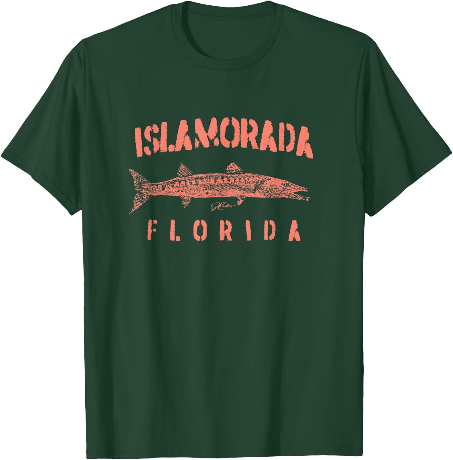 JCombs: Islamorada, FL, Great Barracuda (Distressed) T-Shirt - T-Shirt | Forest