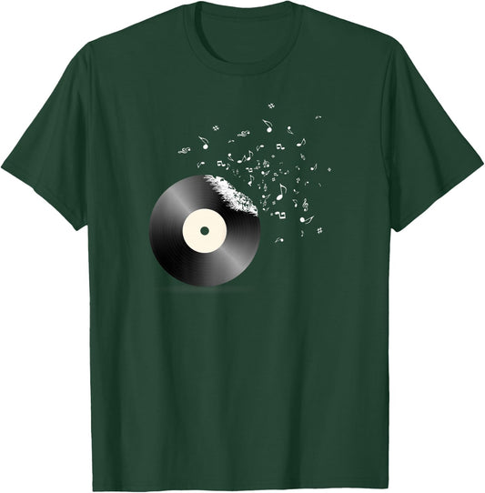 Vinyl Record Shirt - Music Notes T-Shirt - T-Shirt | Forest
