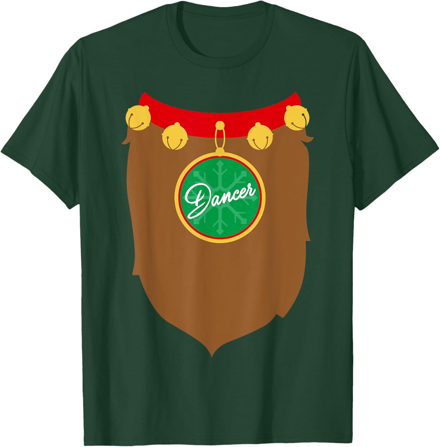 Reindeer Costume Christmas Dancer Santa Holiday Gift T-Shirt - T-Shirt | Forest