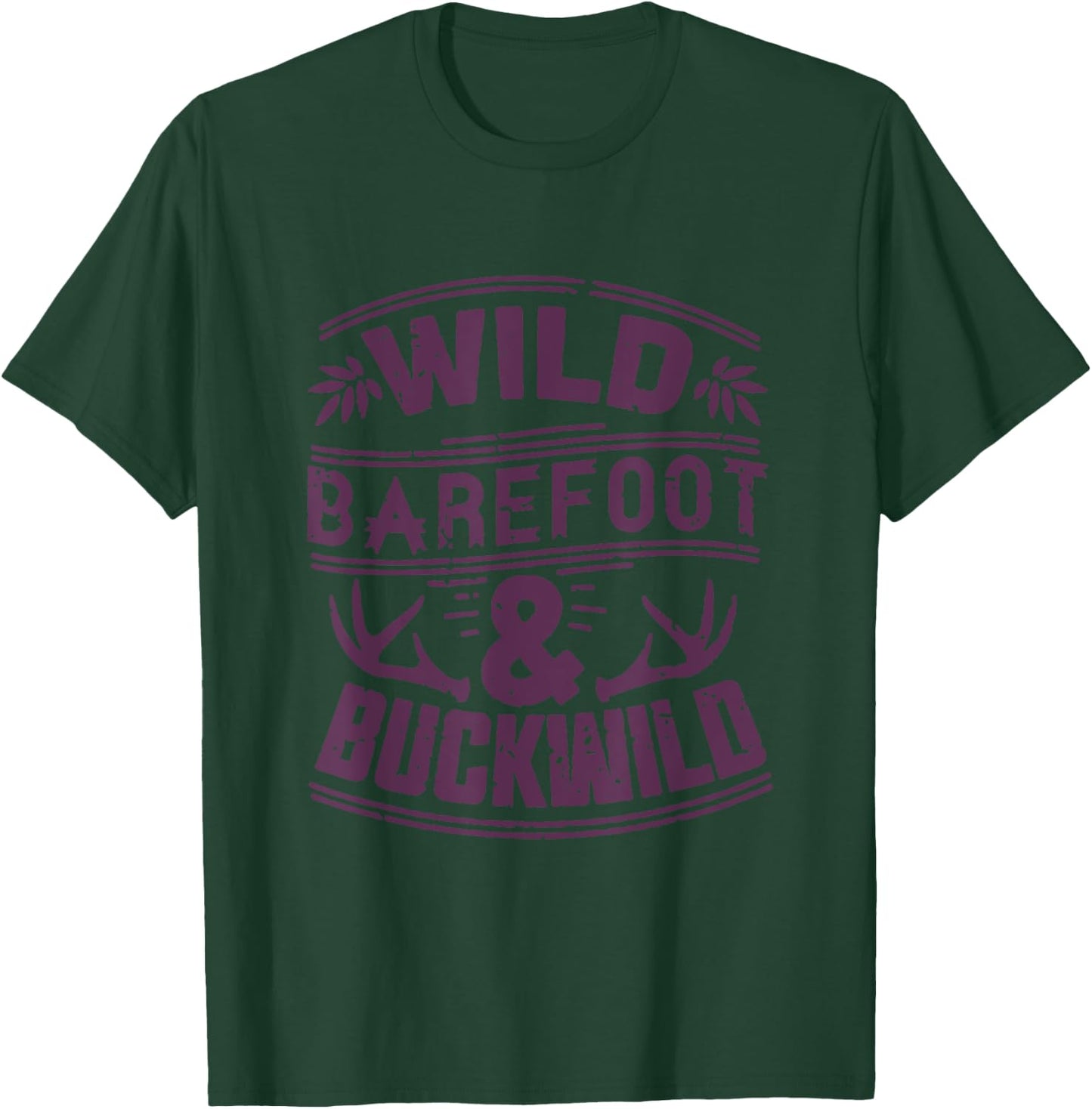 Wild Barefoot & Buckwild Country Southerner Deep South T-Shirt - T-Shirt | Forest