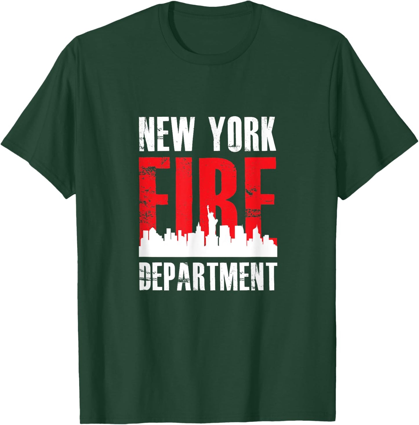 Cool Firefighter Shirts Gift Firefighter: NYFD New York T-Shirt - T-Shirt | Forest