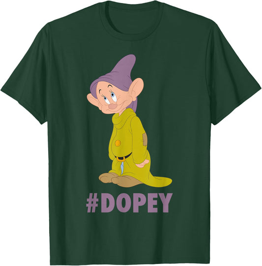 Disney Snow White Dopey Hashtag Portrait Small T-Shirt - T-Shirt | Forest