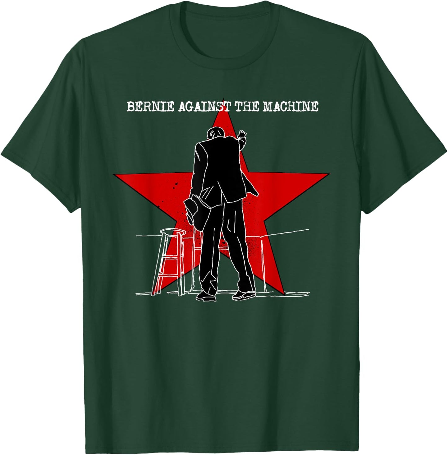 Bernie Sanders 2020 Against the Machine Punk Rock Stage Star T-Shirt - T-Shirt | Forest