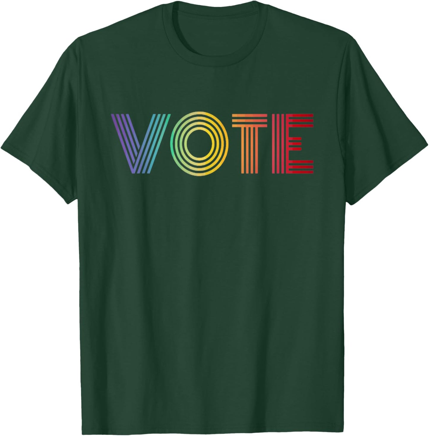 Rainbow Vote Shirt For LGTBQ Rights Retro T-Shirt - T-Shirt | Forest