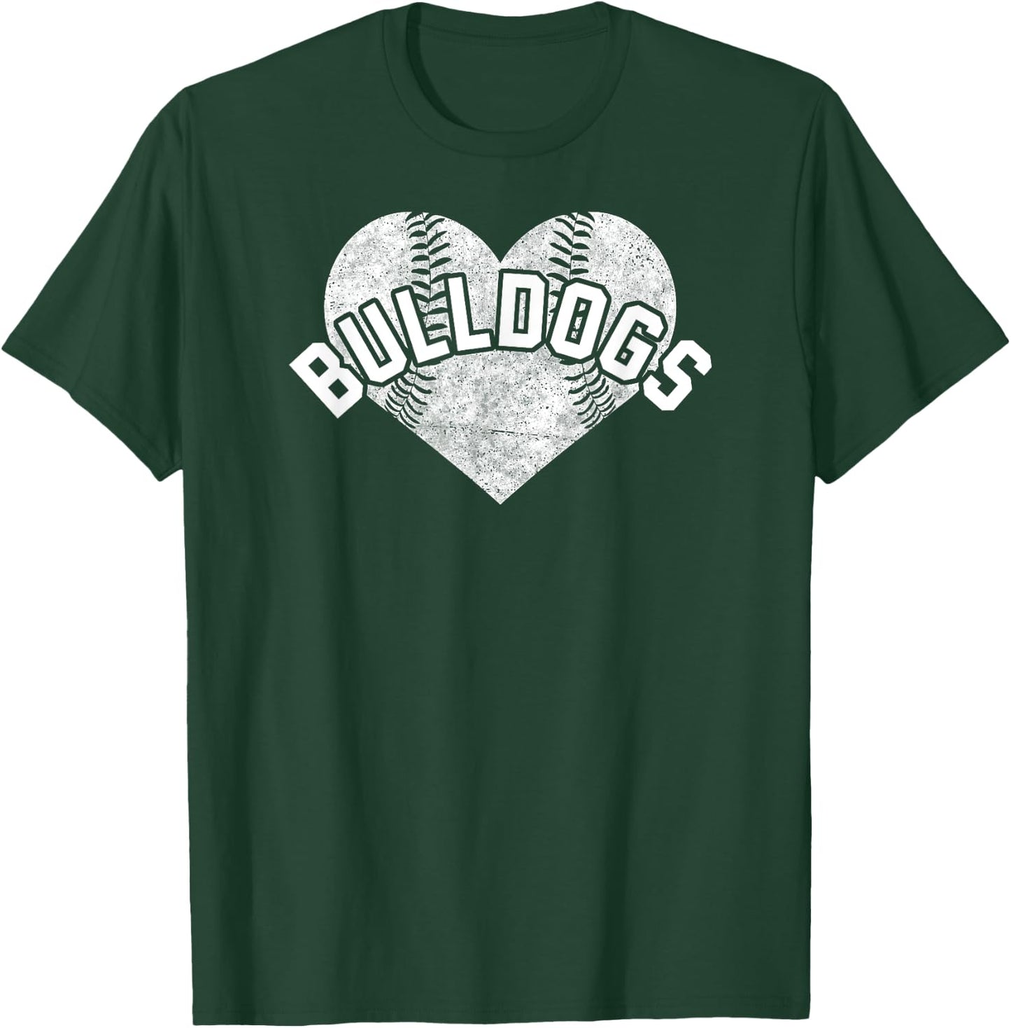 Bulldogs Baseball Softball Shirt High School Team Mascot Mom T-Shirt - T-Shirt | Forest