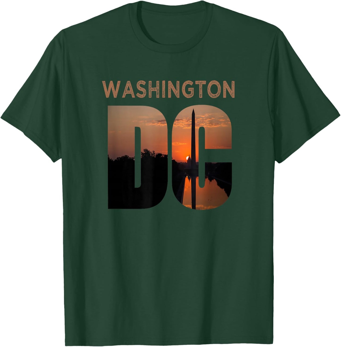 Washington DC Monument Skyline Art Vacation Souvenir Gift T-Shirt - T-Shirt | Forest