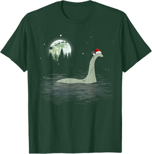 Loch Ness Monster Christmas Santa Nessie Xmas Pajamas T-Shirt - T-Shirt | Forest