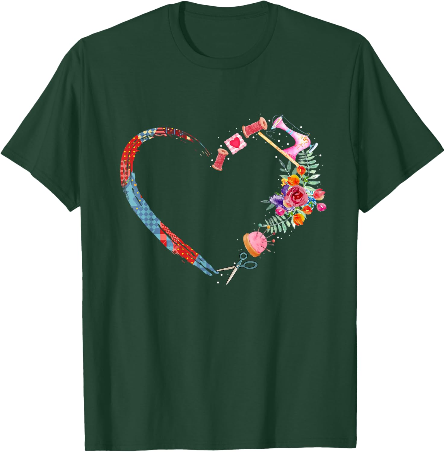 Quilting , sewing my heart loves T-Shirt - T-Shirt | Forest