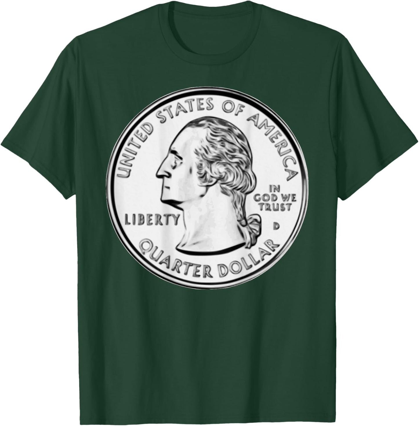 Quarter On Back Costume Quarterback Funny Football Halloween T-Shirt - T-Shirt | Forest