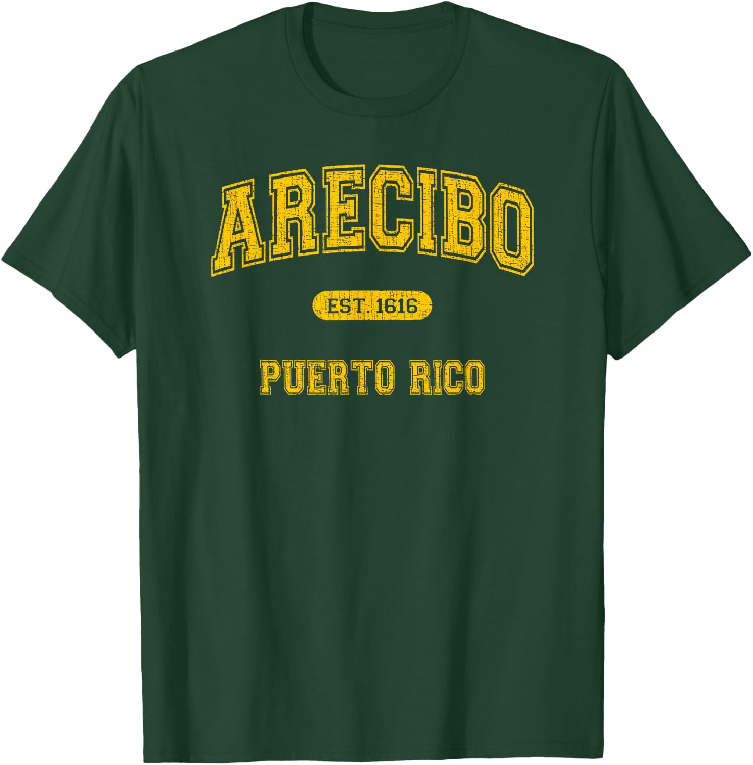 Retro School-Style Arecibo, Puerto Rico 1616 T-Shirt - T-Shirt | Forest