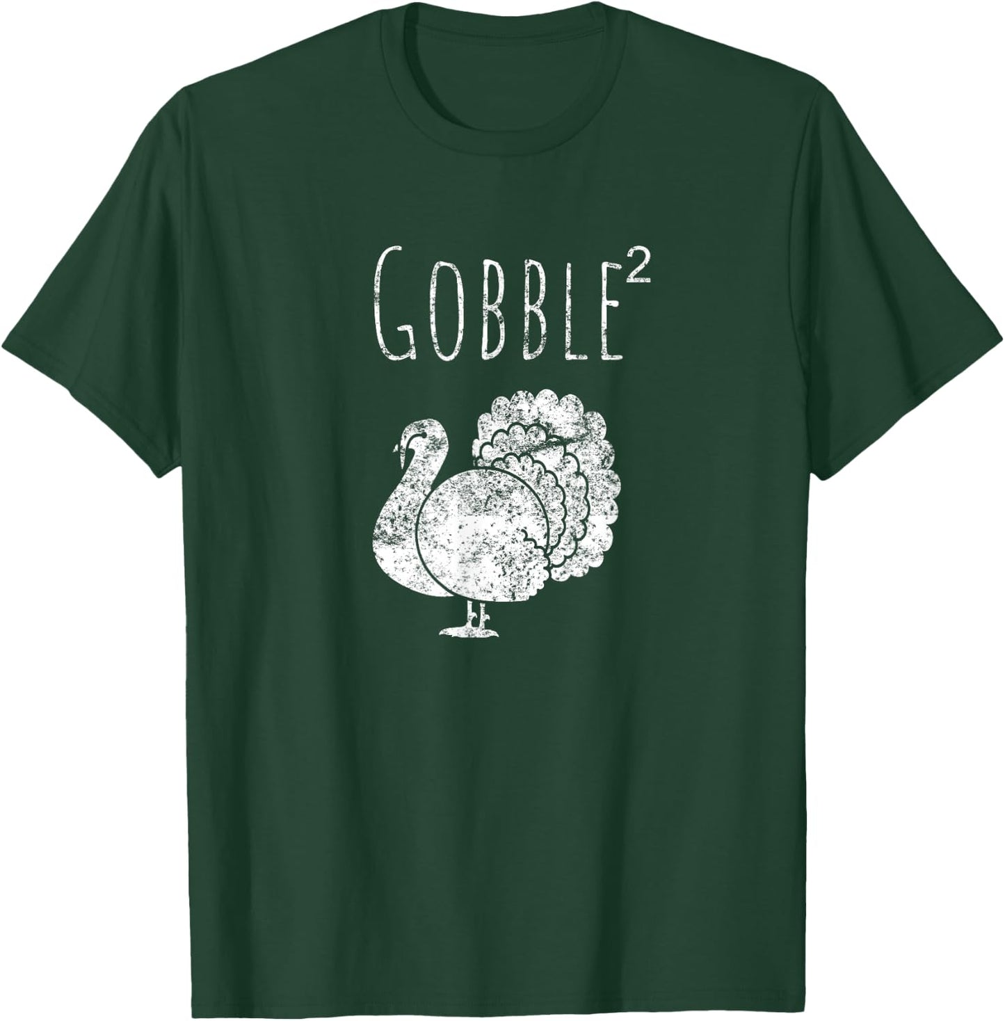 Retro Funny Gobble Squared Turkey Day Math Thanksgiving Joke T-Shirt - T-Shirt | Forest
