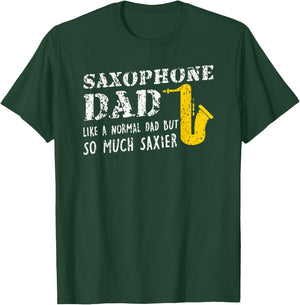 Marching Band Saxophone Funny Dad T-Shirt - T-Shirt | Forest