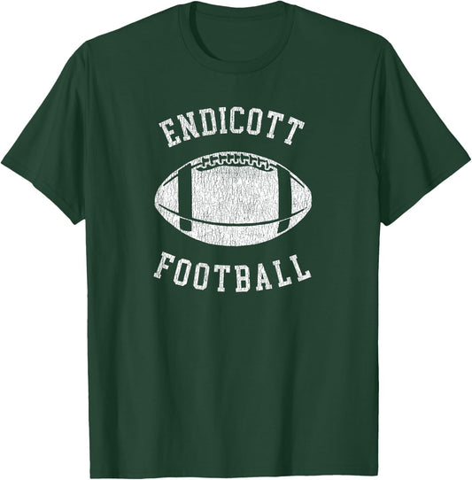 Endicott Football Distressed Vintage 80's Throwback Classic T-Shirt - T-Shirt | Forest