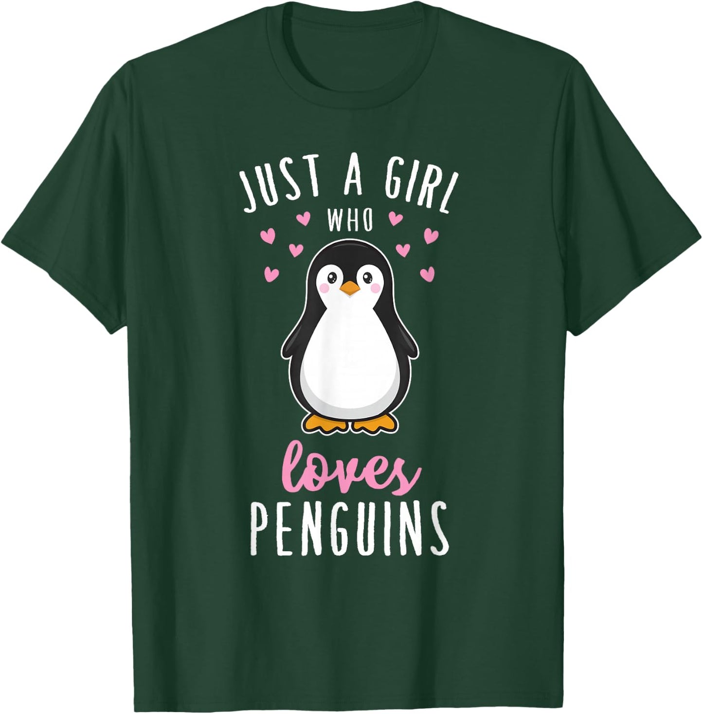 Just A Girl Who Loves Penguins T Shirt Cute Nature Toddlers T-Shirt - T-Shirt | Forest