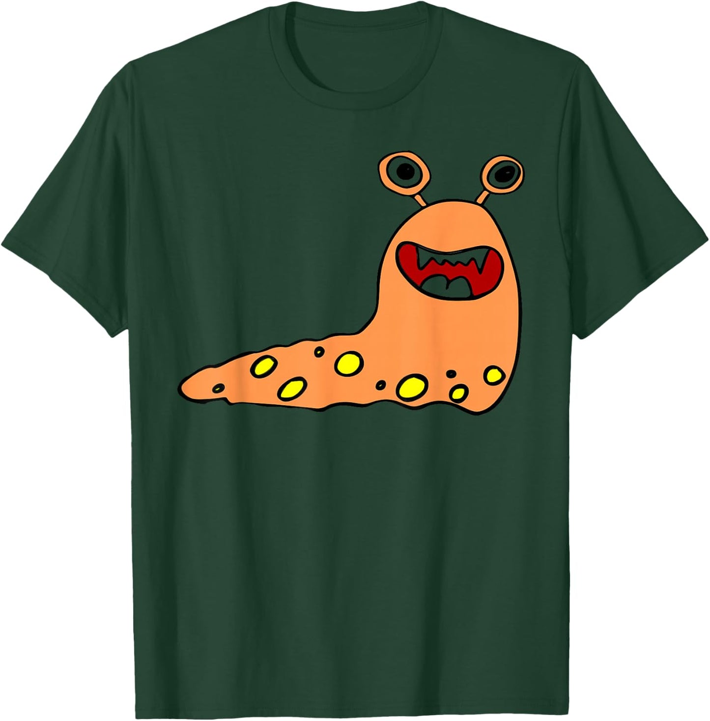 Cartoon Style Monster Slug T-Shirt - T-Shirt | Forest