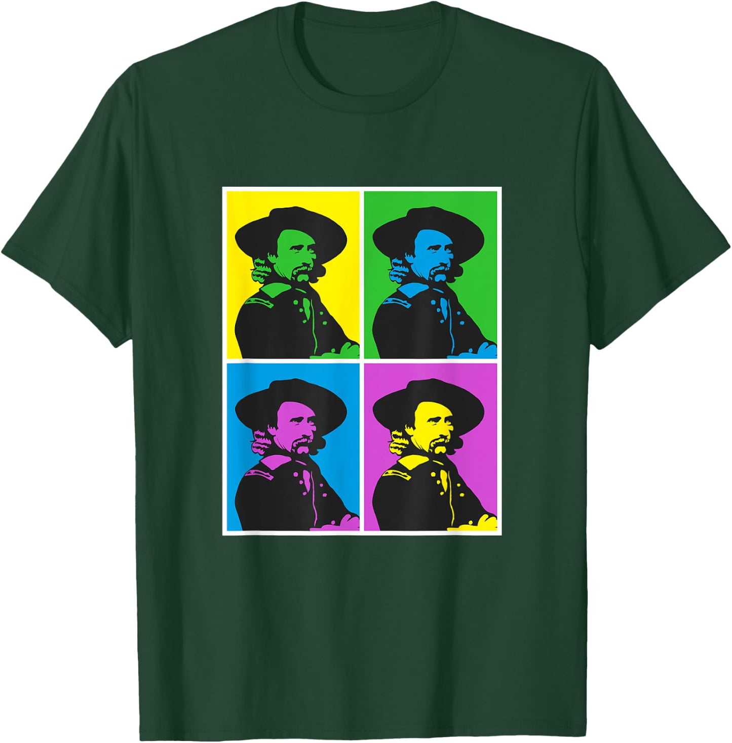George Armstrong Custer Pop Art Poster Style T-Shirt - T-Shirt | Forest