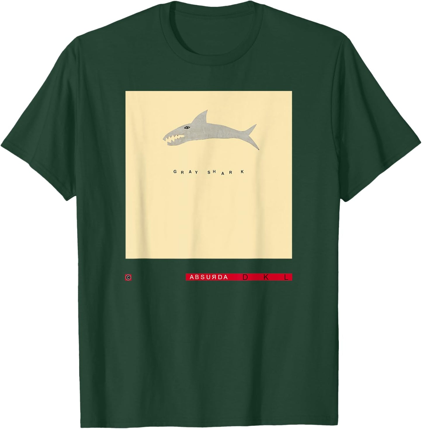 Studio: David Lynch Gray Shark T-Shirt - T-Shirt | Forest