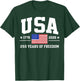 Patriotic USA 1776-2026 American Flag, 4th of July T-Shirt - T-Shirt | Forest