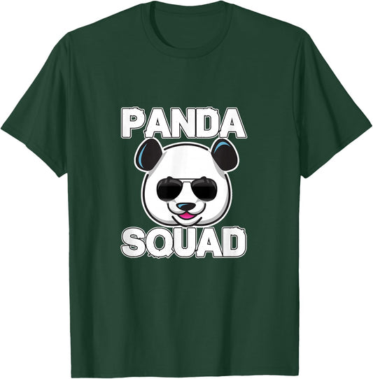Cool Panda Squad T Shirt I Panda Bear Gift T-Shirt - T-Shirt | Forest