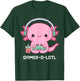 Gamesalotl Axolotl Cute Kawaii Fish Playing Video Games Girl T-Shirt - T-Shirt | Forest
