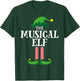 Musical Elf Matching Family Group Christmas Party Pyjamas T-Shirt - T-Shirt | Forest