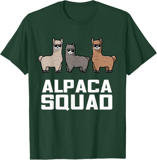 Funny Alpaca for Alpaca Squad Lovers T-Shirt - T-Shirt | Forest