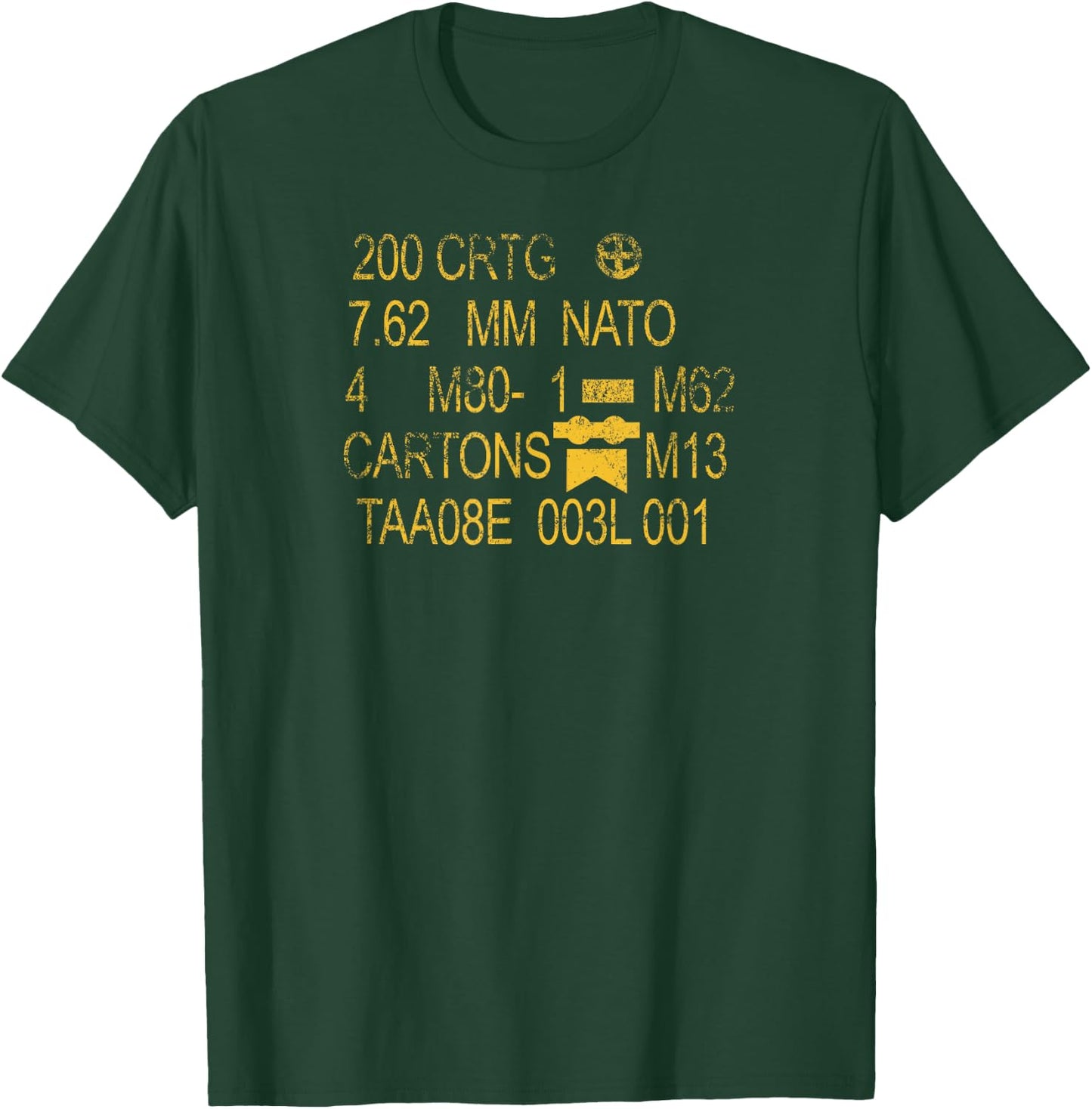 7.62MM US Military OD Green Can Ammo Graphic T-Shirt - T-Shirt | Forest