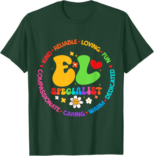 Groovy EL Specialist Appreciation Week back to school T-Shirt - T-Shirt | Forest