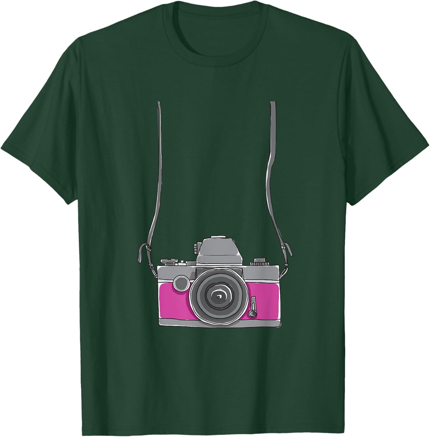 Fake Tourist Camera - Funny Holiday Vacation Photographer Small T-Shirt - T-Shirt | Forest