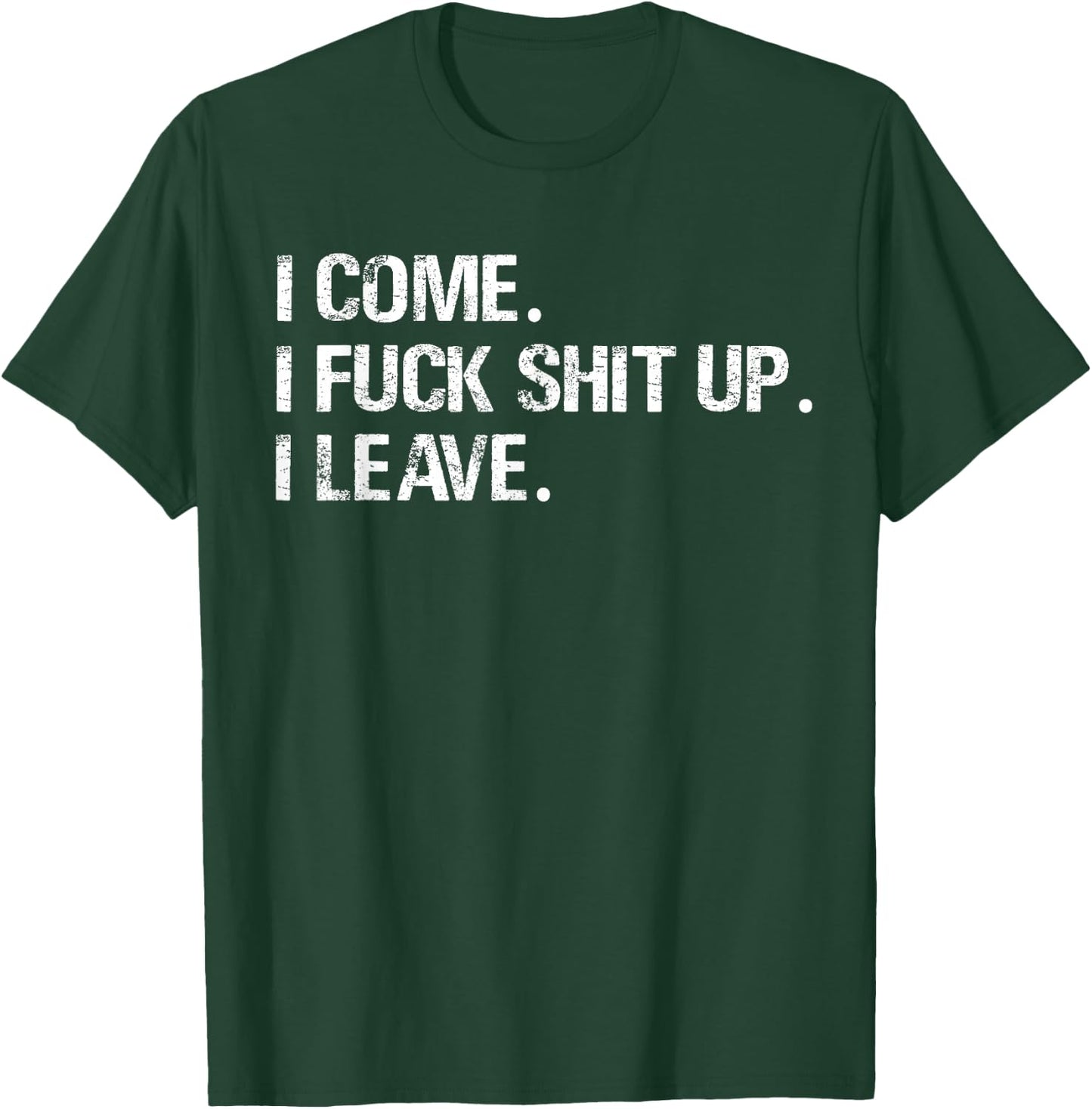 I Come. I Fuck Shit Up. I Leave. T-Shirt - T-Shirt | Forest