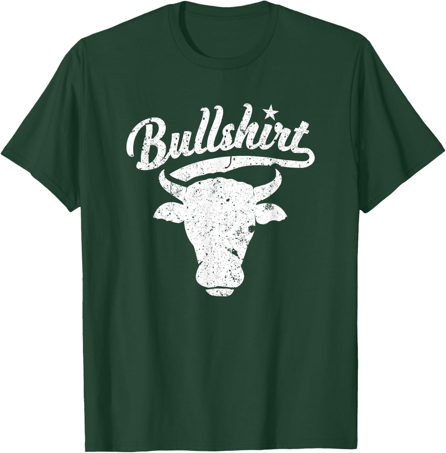 BullShirt Steer Bull Face Funny Puns Silly Humor T-Shirt - T-Shirt | Forest