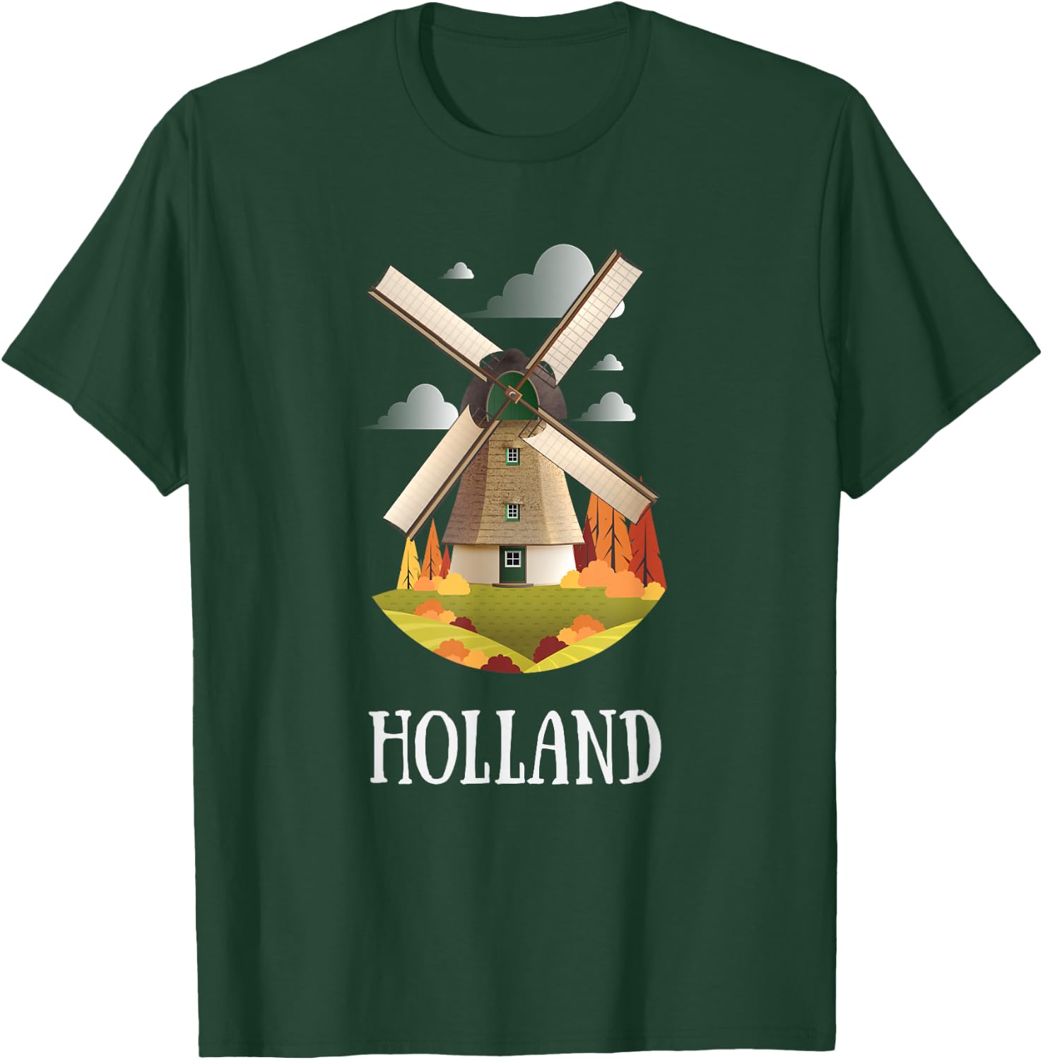 Windmill Shirt | Dutch Holiday in Holland T-Shirt - T-Shirt | Forest