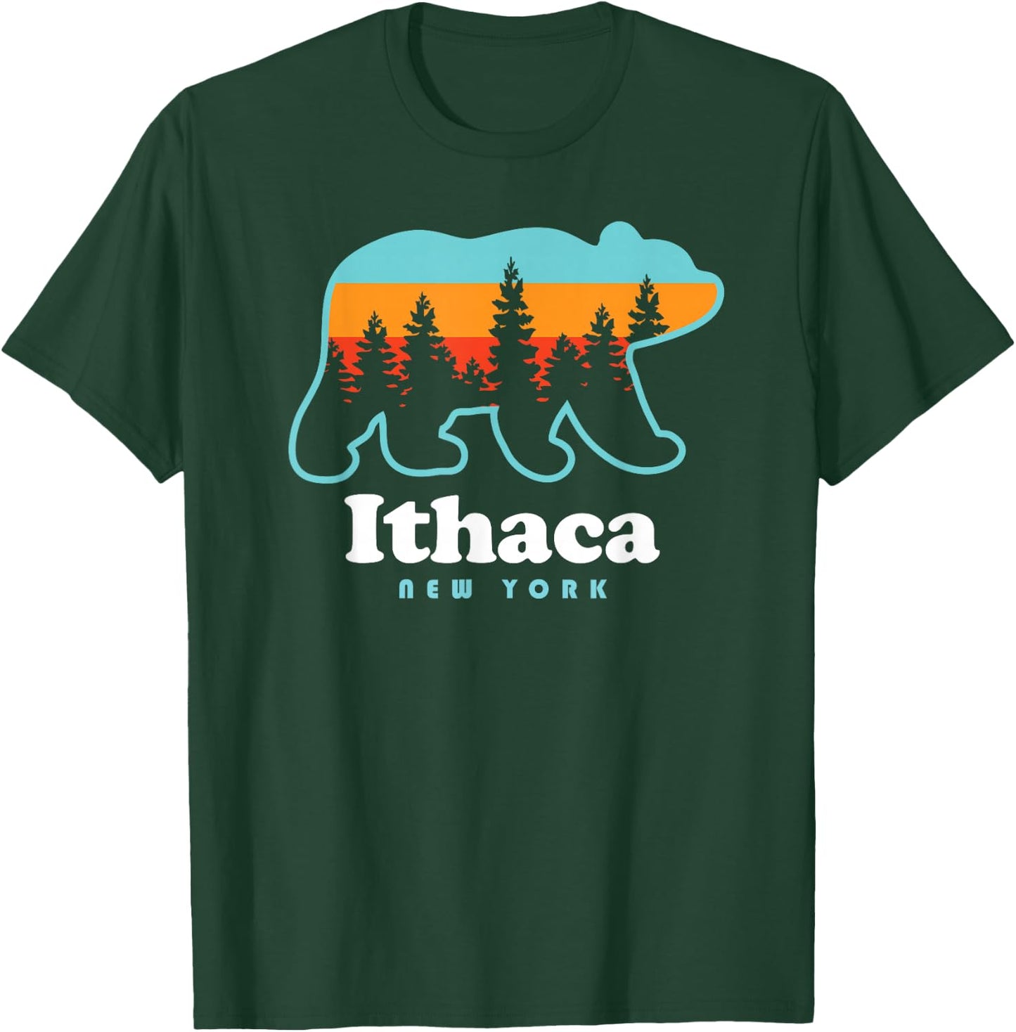 Ithaca NY Bear Ithaca New York T-Shirt - T-Shirt | Forest