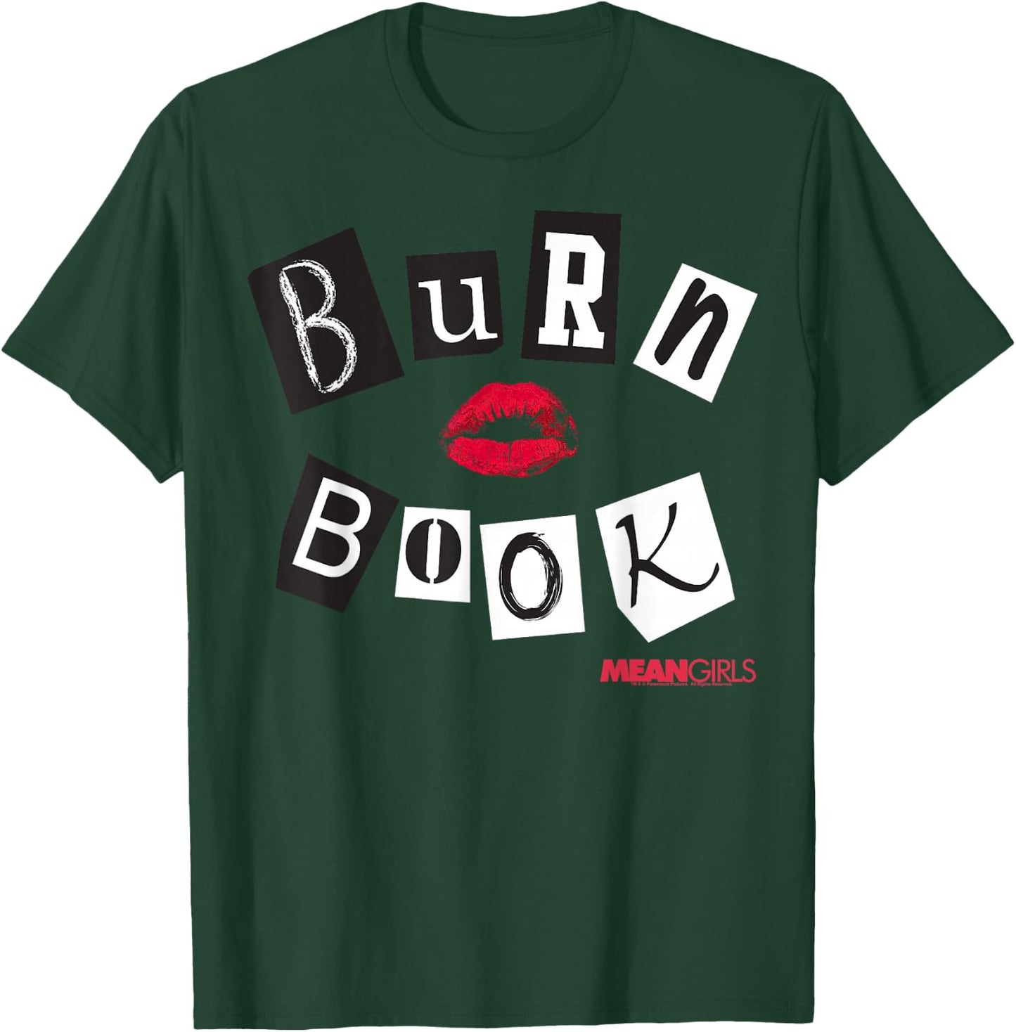 Mean Girls Burn Book Cover Kissy Lips Logo T-Shirt - T-Shirt | Forest