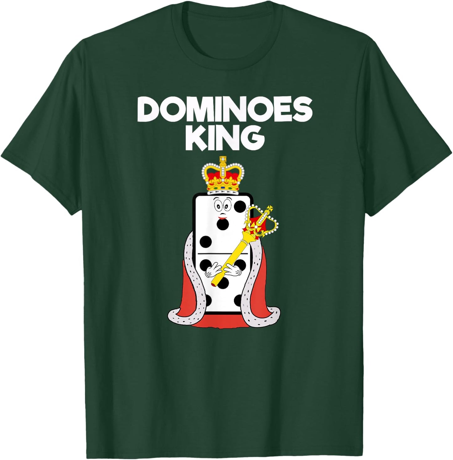 Dominoes - Funny Dominoes King T-Shirt - T-Shirt | Forest