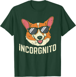 Incorgnito Shirt Funny Welsh Corgi Face Dog Pun Lover Gift T-Shirt - T-Shirt | Forest