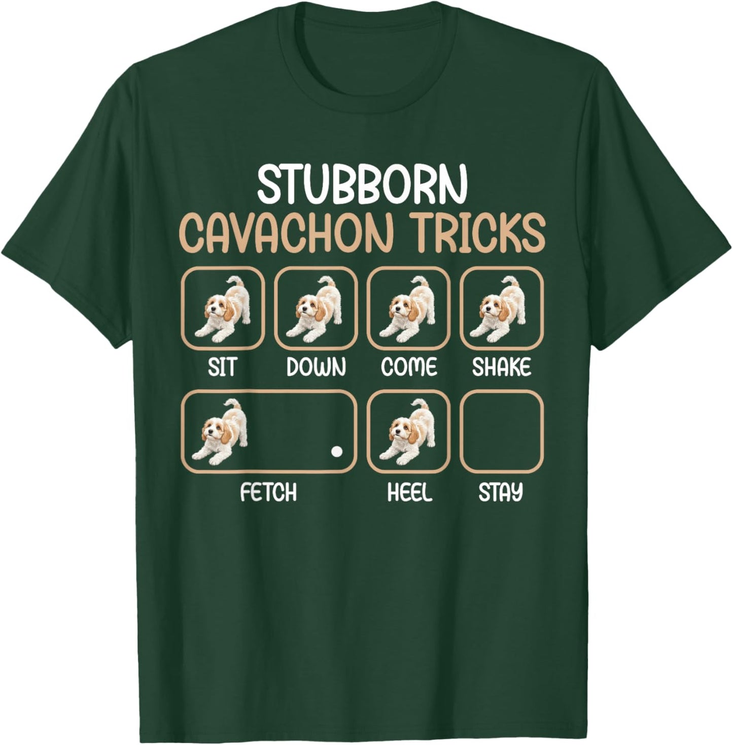 Stubborn Cavachon Tricks Cavachon Owner Cavachon Lover T-Shirt - T-Shirt | Forest