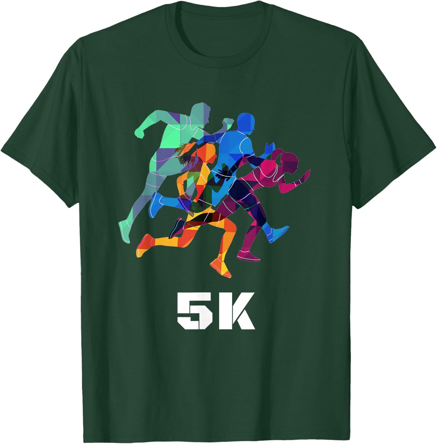 5K Run Fun Gift T Shirt for Cool Family Wear, Darks T-Shirt - T-Shirt | Forest