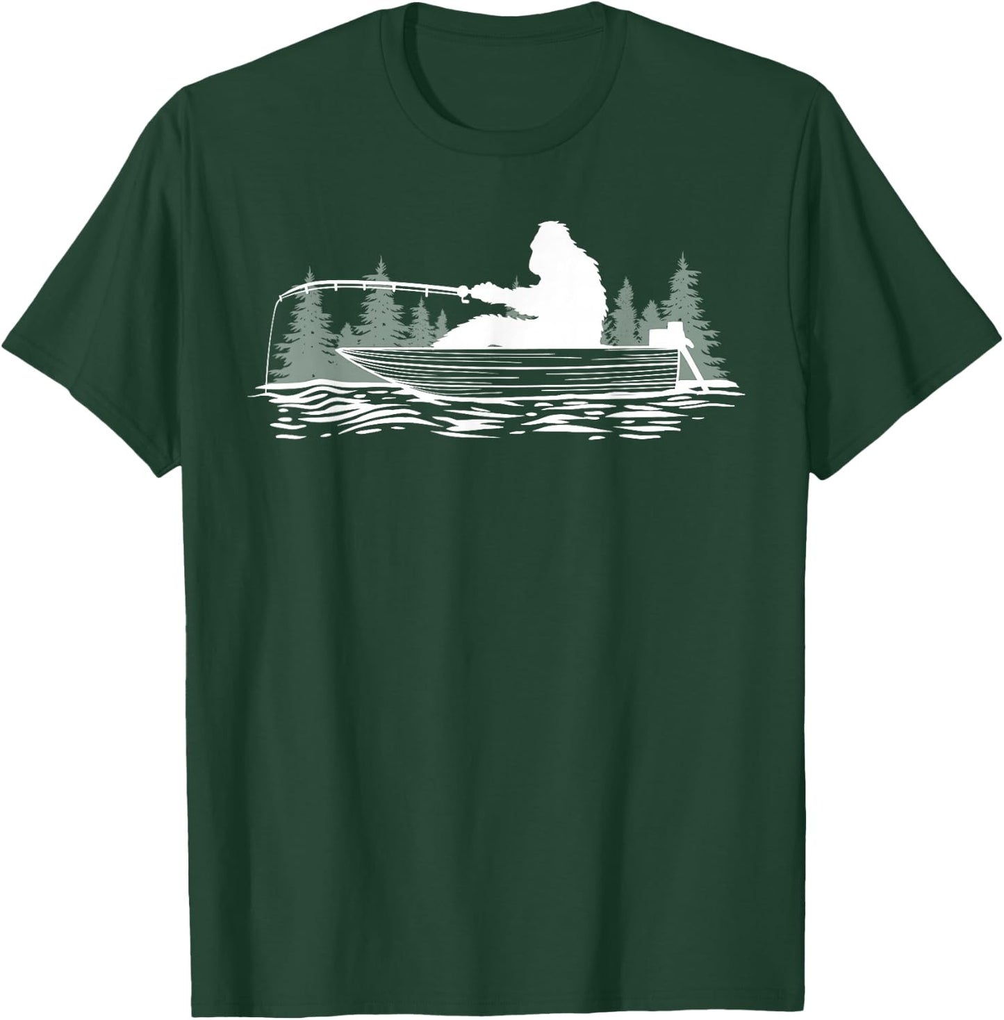 Big foot fishing, Cool Fishing Fisherman Bigfoot Sasquatch T-Shirt - T-Shirt | Forest