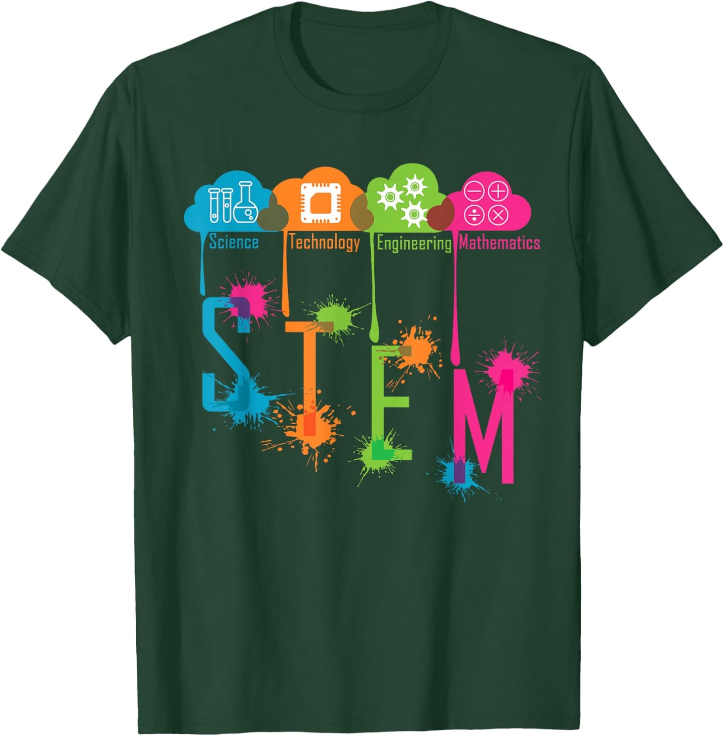 STEM : Science Technology Engineering Math School T-Shirt - T-Shirt | Forest